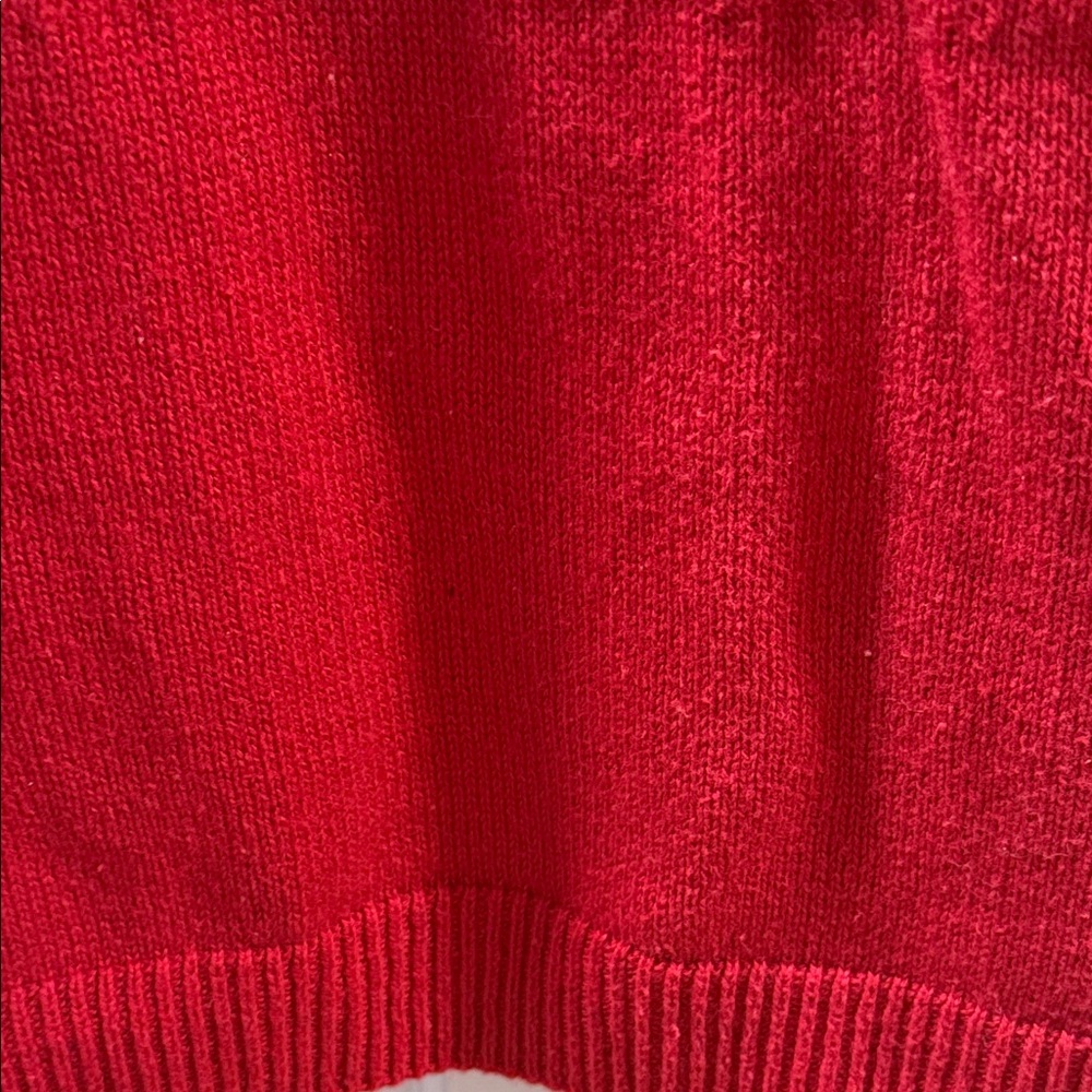 The Children’s Place Festive Red Knit Dress with Snowman and Tree Design - Picture 5 of 8